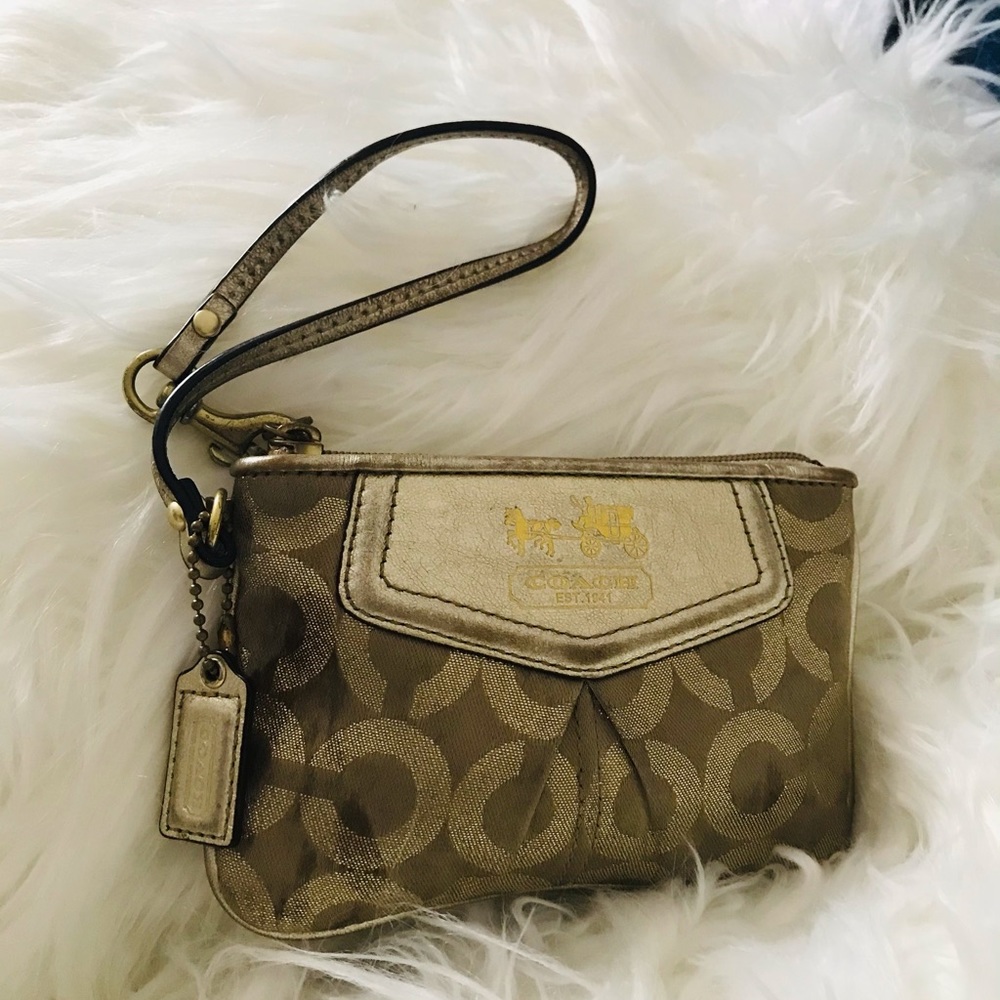 Coach metallic wallet/ wristlet
